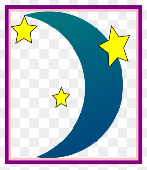 Crescent Moon and Stars Clipart - Free Transparent PNG Download