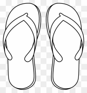 Flip-Flop Illustration - Clean Line Art for Web & Print Use
