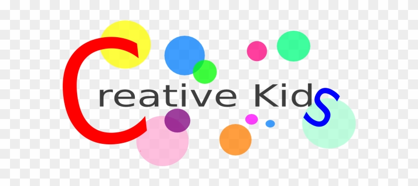 Colorful "Creative Kids" logo with playful circles and stylized letters on transparent background.
