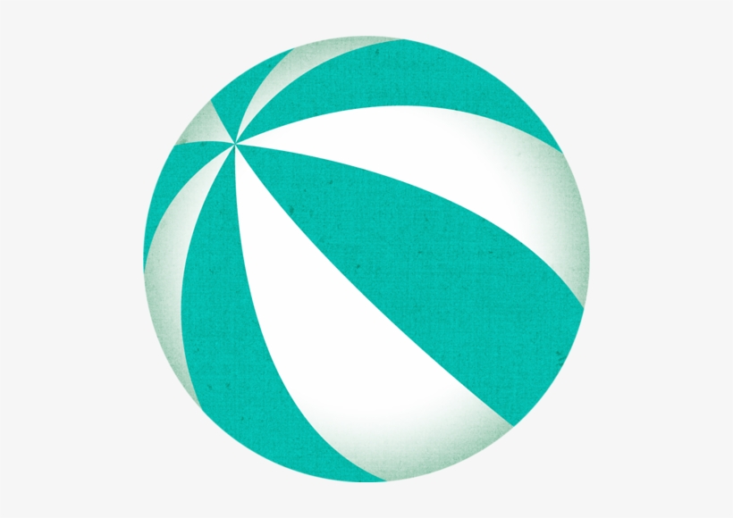 Classic Beach Ball - Vibrant Teal & White Striped Design for Summer Fun