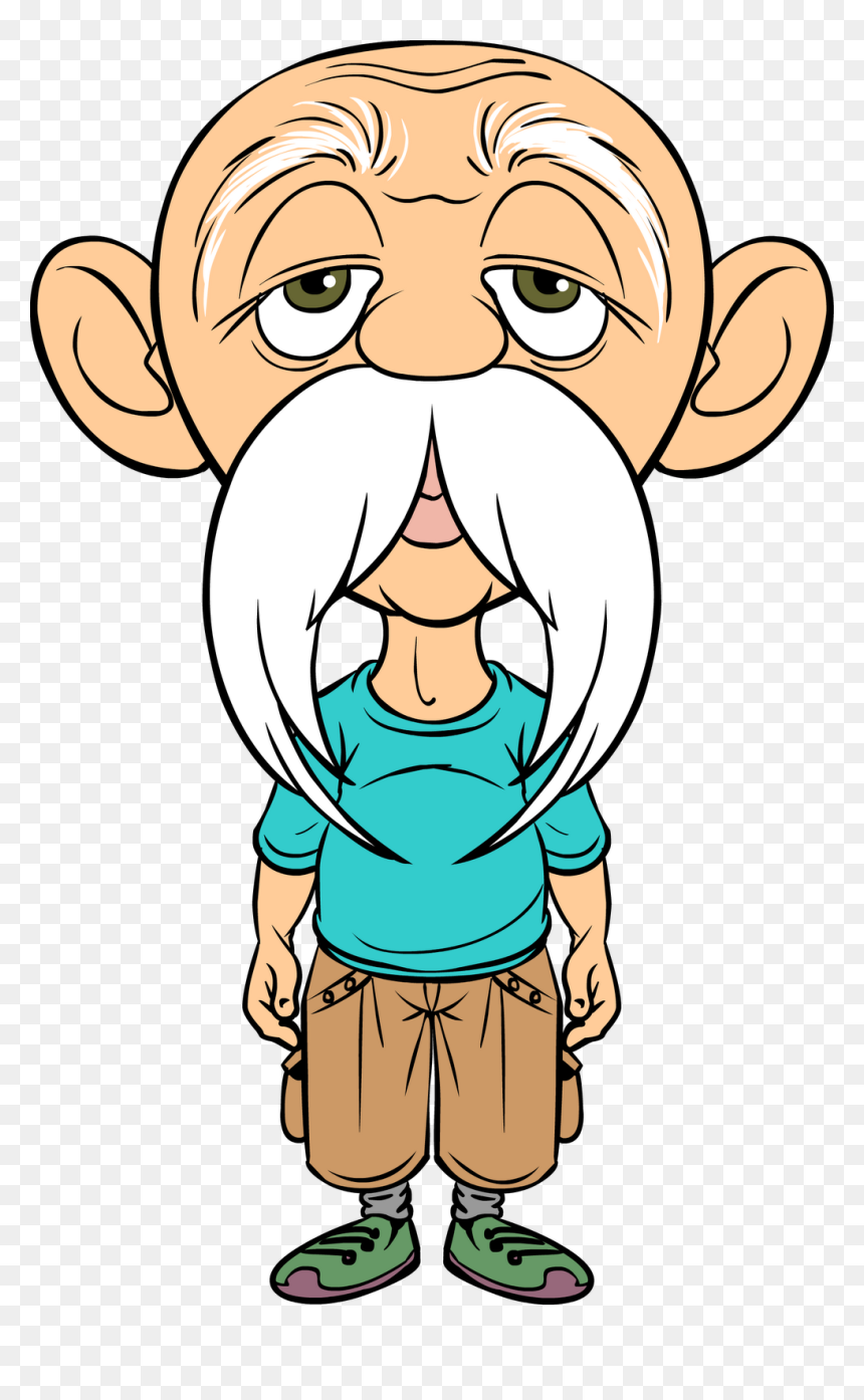 Wise Elder Cartoon Character - Free PNG Illustration