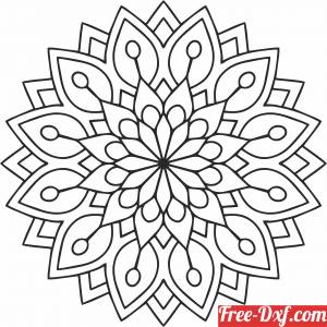 Free Printable Mandala Coloring Page - Intricate Floral Design for Relaxation