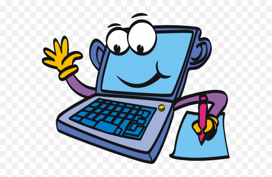 student on computer clipart