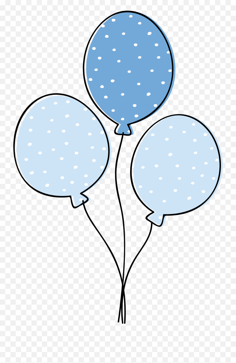 Blue Polka Dot Balloons Clipart - Free Download for Celebrations
