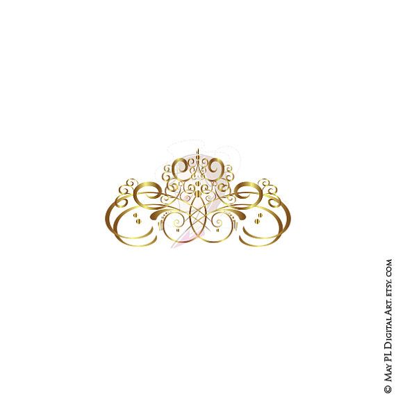 Elegant gold ornamental flourish with symmetrical scrollwork and decorative swirls, ideal for luxury branding or vintage design.