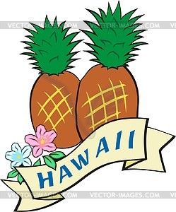 Hawaii Pineapple Illustration - Tropical Vacation & Aloha Spirit Design