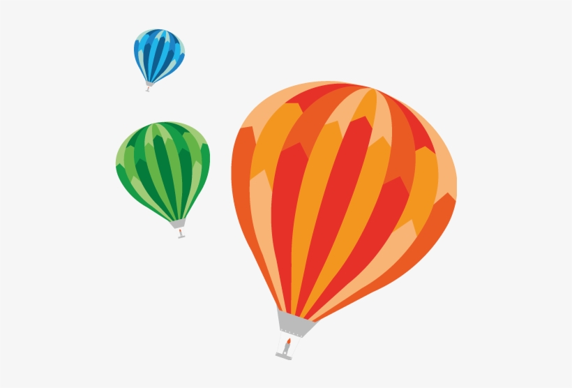 Colorful Hot Air Balloons Illustration | Free Clipart & Web Assets