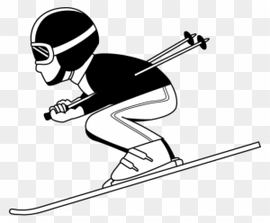 Alpine Skiing Illustration - Dynamic Skier in Action