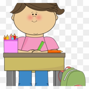 Girl Works - Clip Art Library