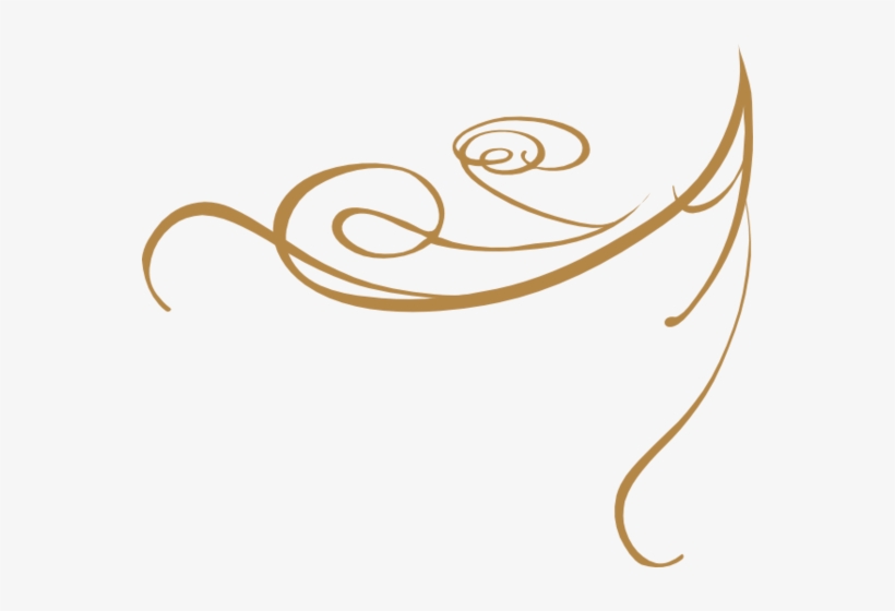 Gold Ornamental Swirl Design - Premium Decorative Vector Element