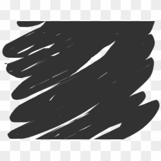 Abstract black brushstroke texture on transparent background, dynamic and expressive.