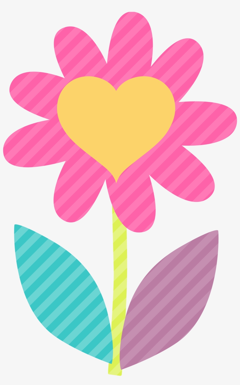 Flower Clip Art | Green Star Bee with a Pink Flower Clip Art Image ...