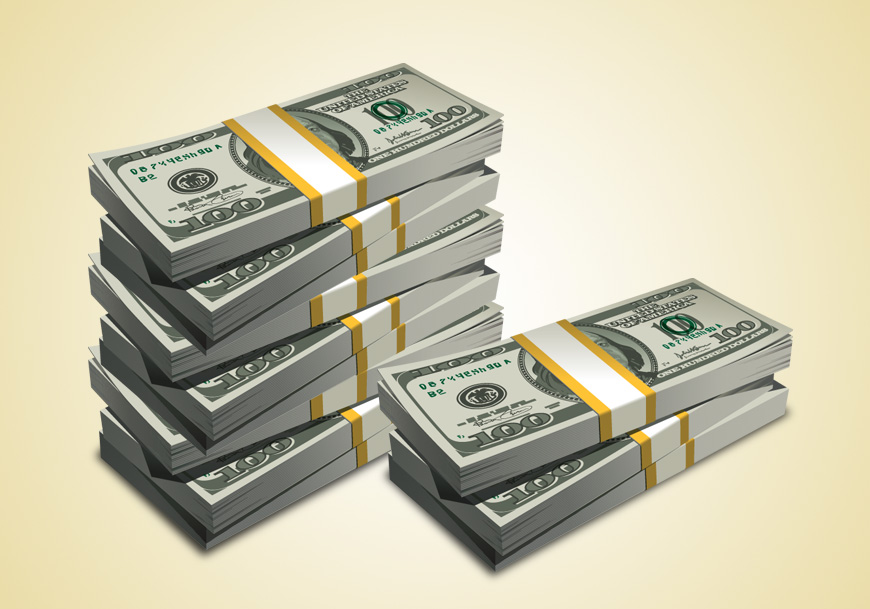 Cash Stacks Image - High-Resolution Money Illustration for Financial Content