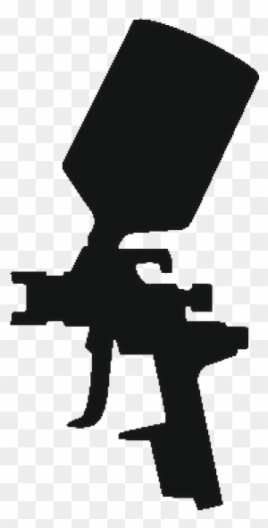 Spray Gun Icon - High-Pressure Paint Application Tool Silhouette