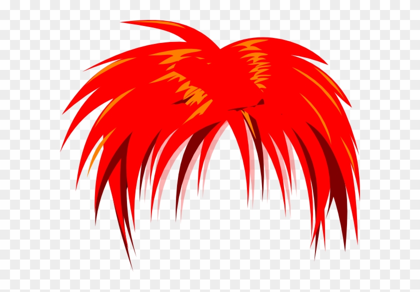 Red Spiky Anime Hair Clipart - Free Transparent PNG Download