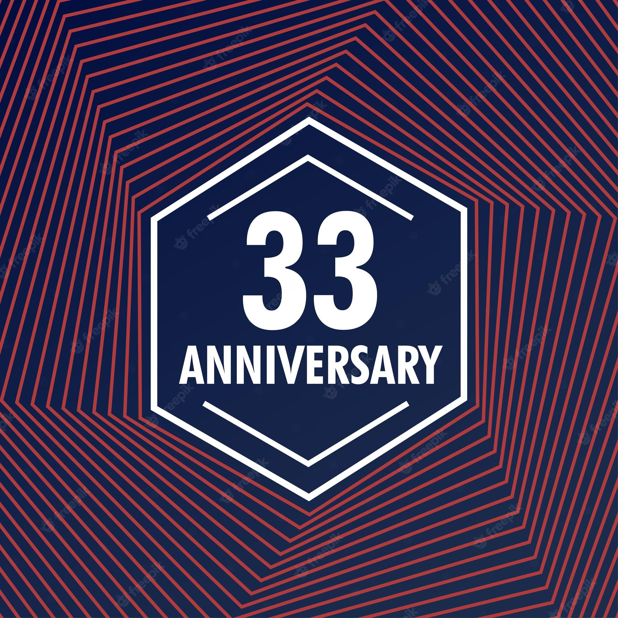 Celebrate 33 Years - Anniversary Design Template & Inspiration