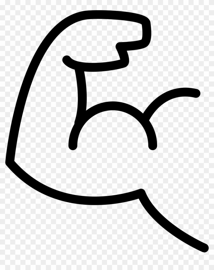 Bicep Flex Icon - Muscle Strength Symbol for Fitness & Health Sites