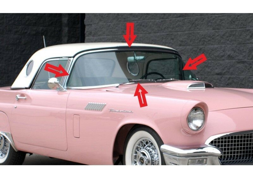1957 Ford Thunderbird Classic Pink Convertible - Iconic American Design