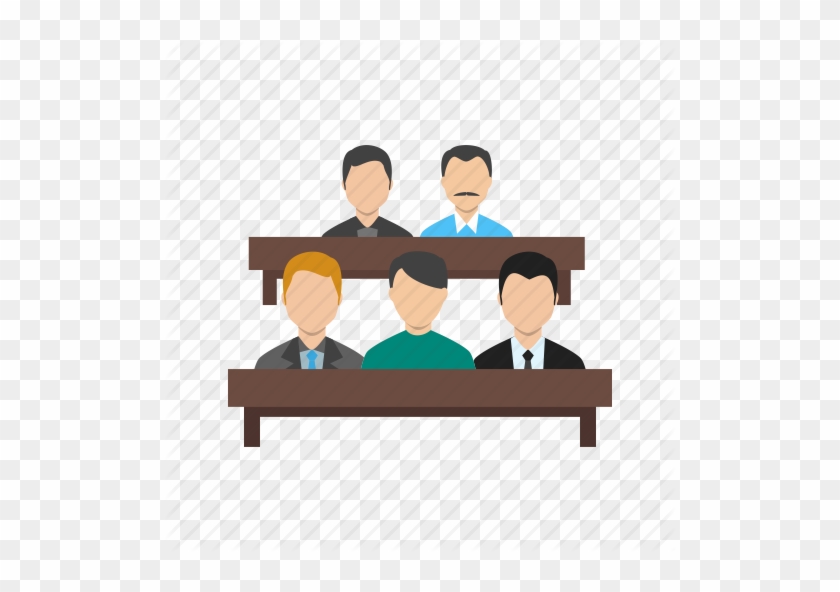 Jury Panel Illustration - Courtroom Decision-Making Visual