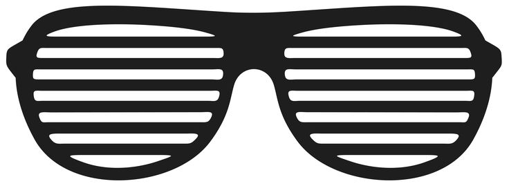 Black shutter shades sunglasses icon with horizontal slats, stylized vector illustration.