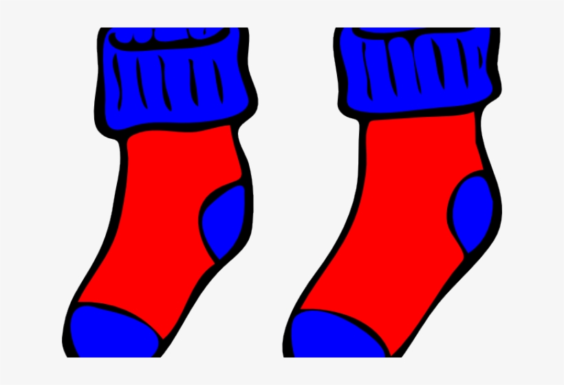 Sock Blue Clipart Vector, Cartoon Blue Yellow Socks Clipart, Socks