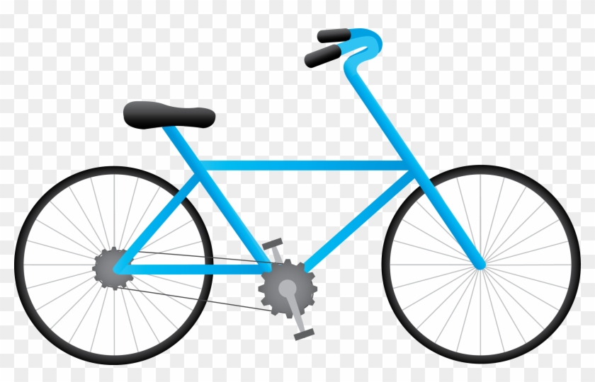 Simple Blue Bicycle Illustration - Free PNG Clipart