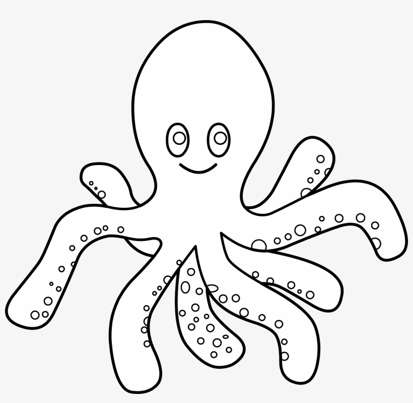 Friendly Octopus Coloring Page - Free Printable & SVG Download