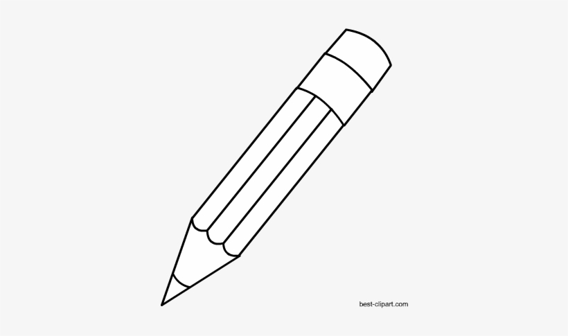 black and white pencil clip art