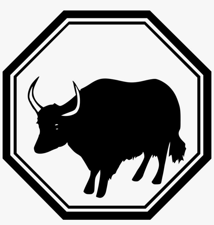 Yak Symbol - Traditional Octagonal Emblem Design