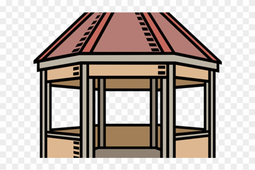 Gazebo, brown wooden bandstand transparent background PNG clipart ...