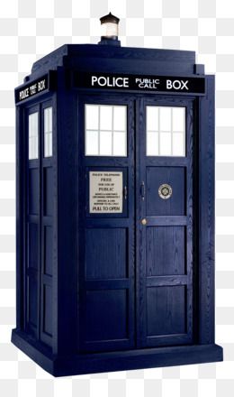 A classic blue British police box, iconic TARDIS from Doctor Who, with "POLICE PUBLIC CALL BOX" signage and vintage details.