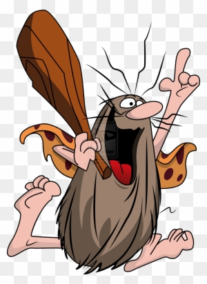 Cartoon Barbarian On White Background Stock Clipart | Royalty-Free 