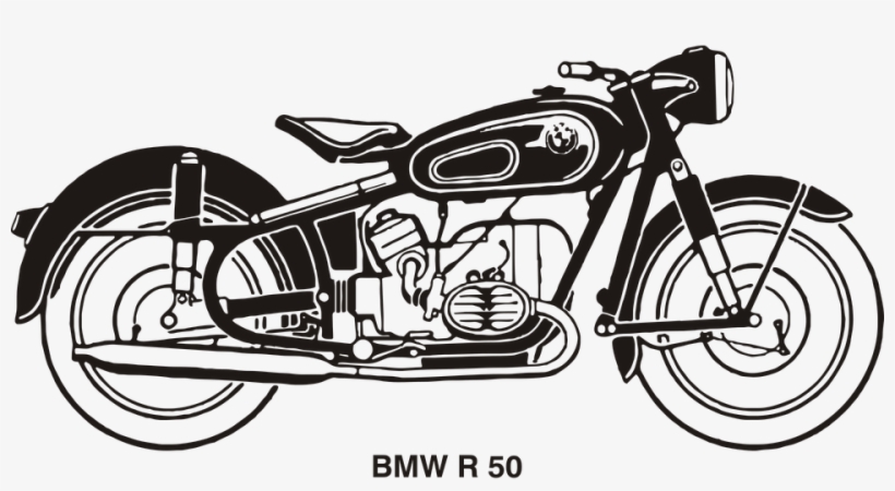 vintage motorcycle clipart black and white free