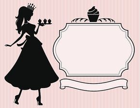 Cupcake Queen Chocolate Crown Pictorial Logo
