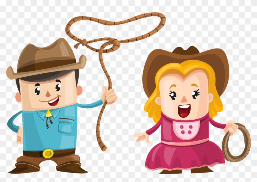 girl cowboys - Clip Art Library