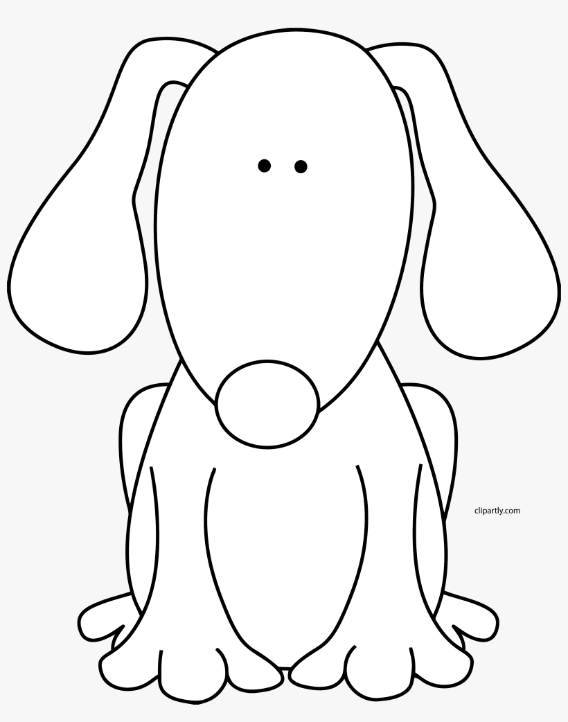 Black And White Dog For D Clip Art - Cute Black And White Dog - Clip ...