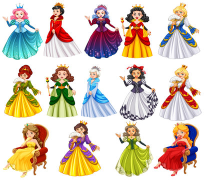 Collection of Fantasy Princess Illustrations for Kids & Designers