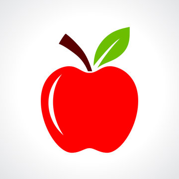 Red Apple Isolated Stock Illustration - Download Image Now - Apple