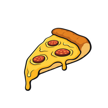 Delicious Pepperoni Pizza Slice - Classic Italian Comfort Food