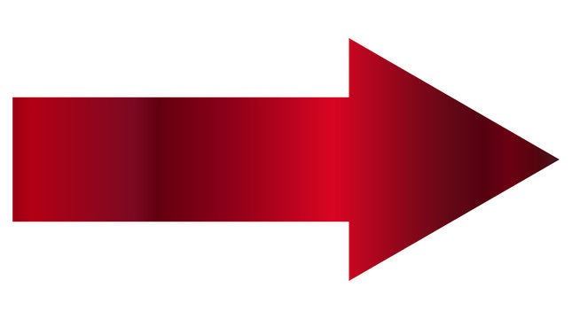 Red Arrow Icon - Direction, Progress & Forward Movement Symbol