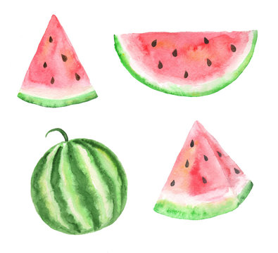 Watermelon Illustration - Fresh, Juicy Summer Fruit Art