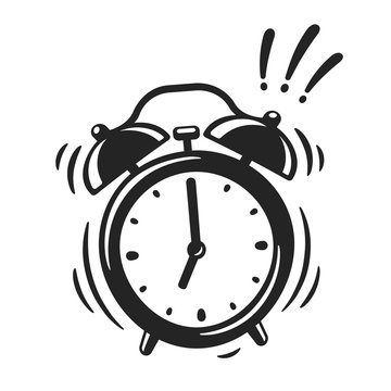 Alarm Clock Illustration - Wake-Up Call Symbol for Time Management & Productivity