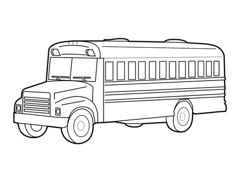 Free bus black and white, Download Free bus black and white png images ...