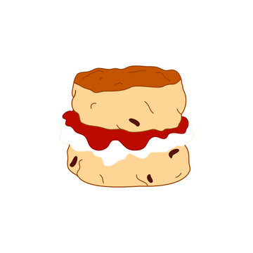 Sliced Breakfast Scone Halves. Royalty Free SVG, Cliparts, Vectors ...