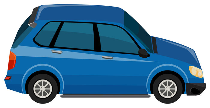 blue car - Clip Art Library