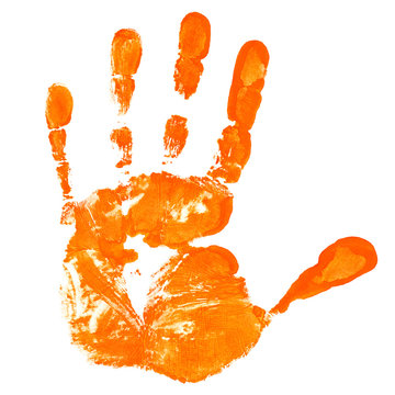 Free orange handprints, Download Free orange handprints png images ...