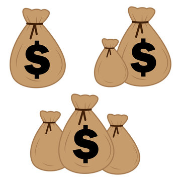 Money Bag Illustration for Finance and Budgeting Content