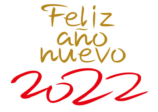 Happy New Year 2022 Greeting - Spanish Celebration Design