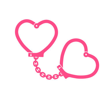 Heart-Shaped Handcuffs - Playful Romantic Accessory for Couples