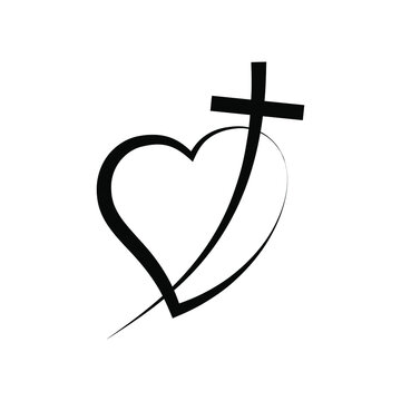 Cross and heart | Public domain vectors - Clip Art Library